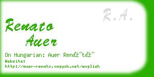 renato auer business card